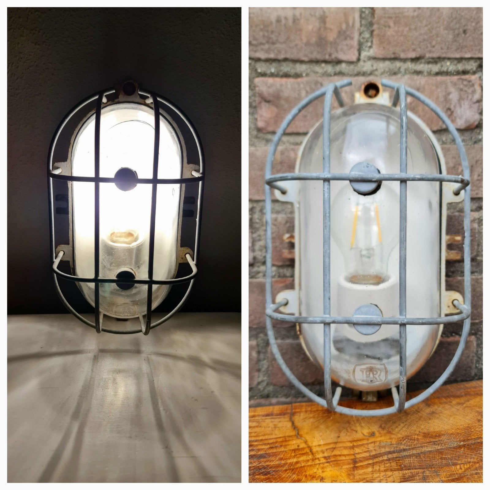 Kooilamp bully wandlamp Industria Rotterdam industrieel, Ophalen, Gebruikt, Wandlamp, Inclusief lichtbron