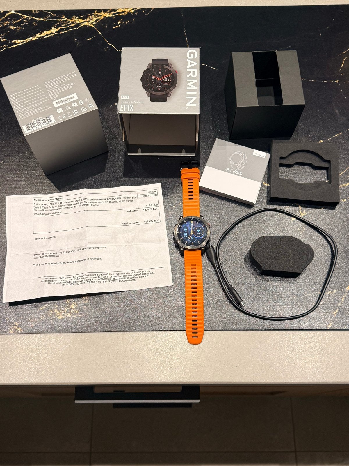 Garmin EPIX 2 Smartwatch - Zo goed als nieuw, Ophalen, Zo goed als nieuw, Oranje