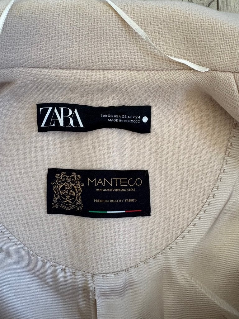 Beige jas manteco wol, Verzenden, Nieuw, Maat 36 (S), Zara