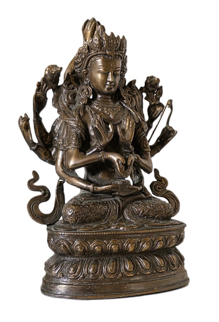 Boeddha beeld in brons., Antiek en Kunst, Ophalen of Verzenden
