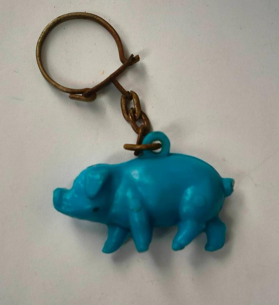 Varken sleutelhanger (blauw), Ophalen of Verzenden, Zo goed als nieuw, Dier of Natuur