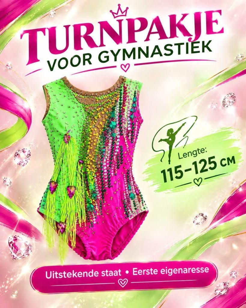 Ritmische Gymnastiek Pakje (115–125 cm), Verzenden, Zo goed als nieuw, Roze, Kleiner dan kindermaat 122
