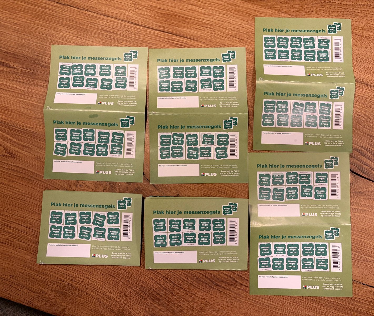 10x Volle spaarkaart messenzegels plus, Ophalen of Verzenden, Nieuw