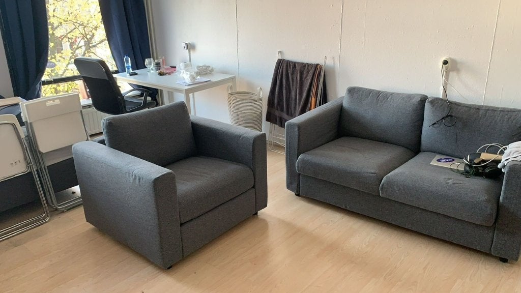 VIMLE 2-zits bankstel en stoel. Zo goed als nieuw!, Huis en Inrichting, Banken | Bankstellen, Ophalen, 150 tot 200 cm, Tweepersoons