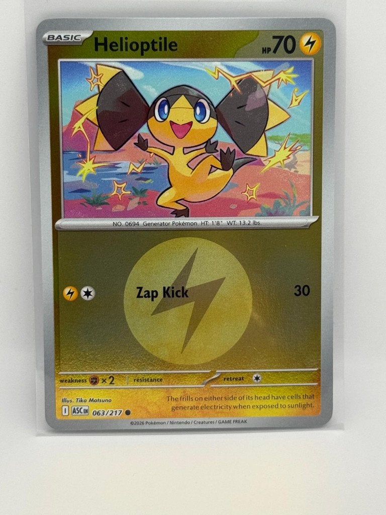 Helioptile [Energy] #63 Pokemon Ascended Heroes, Verzenden, Zo goed als nieuw