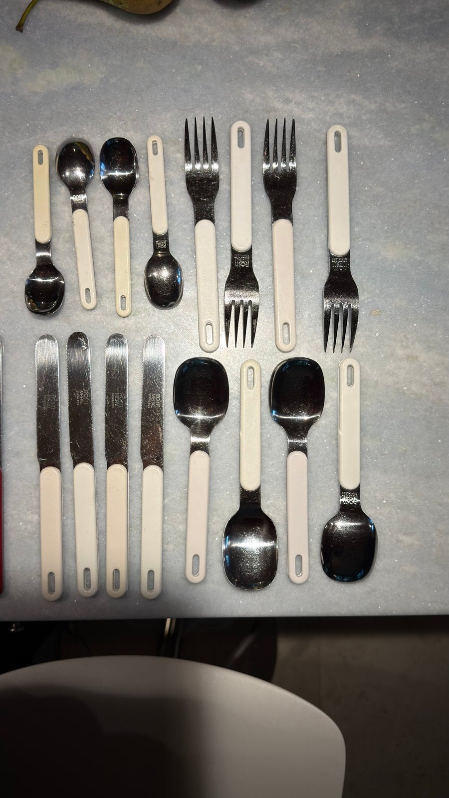 Vintage Rosti Mepal Bestekset - Wit (16 stuks), Ophalen of Verzenden, Gebruikt