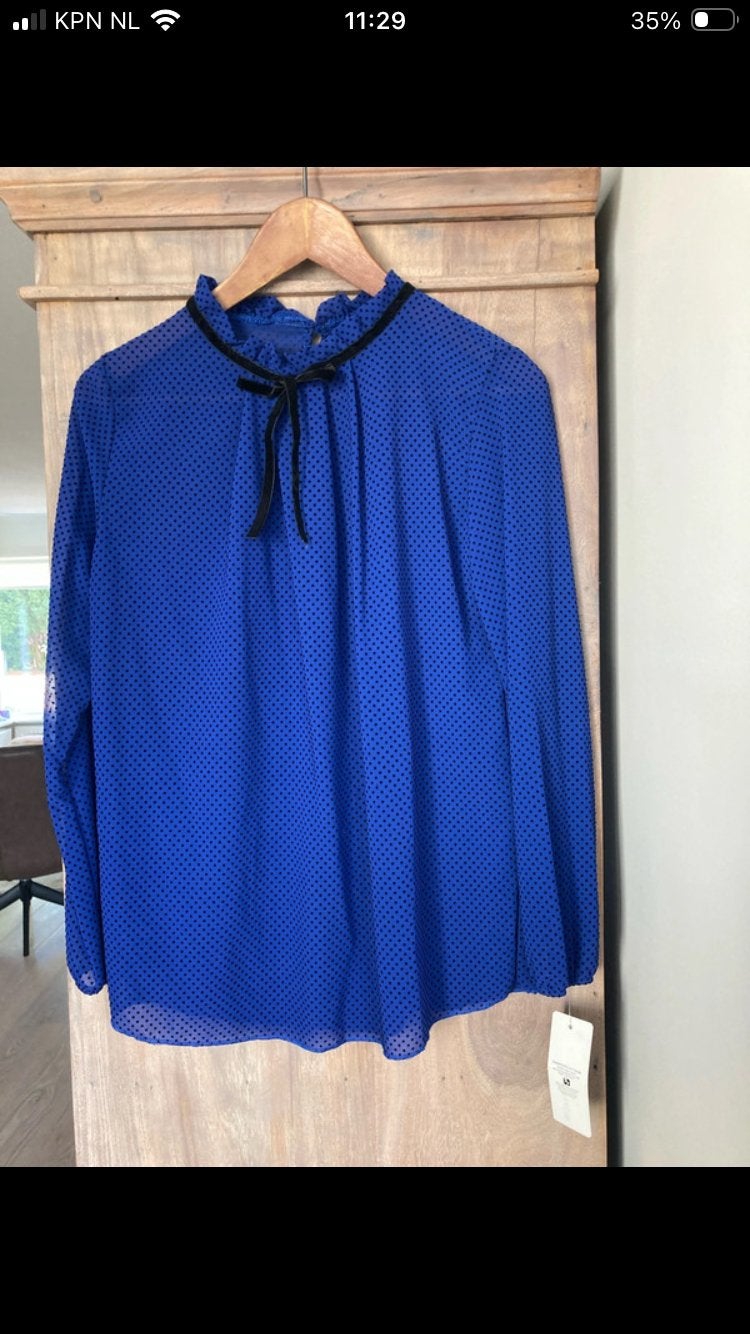 Nieuwe blouse maat L, Ophalen of Verzenden, Zo goed als nieuw, Blauw