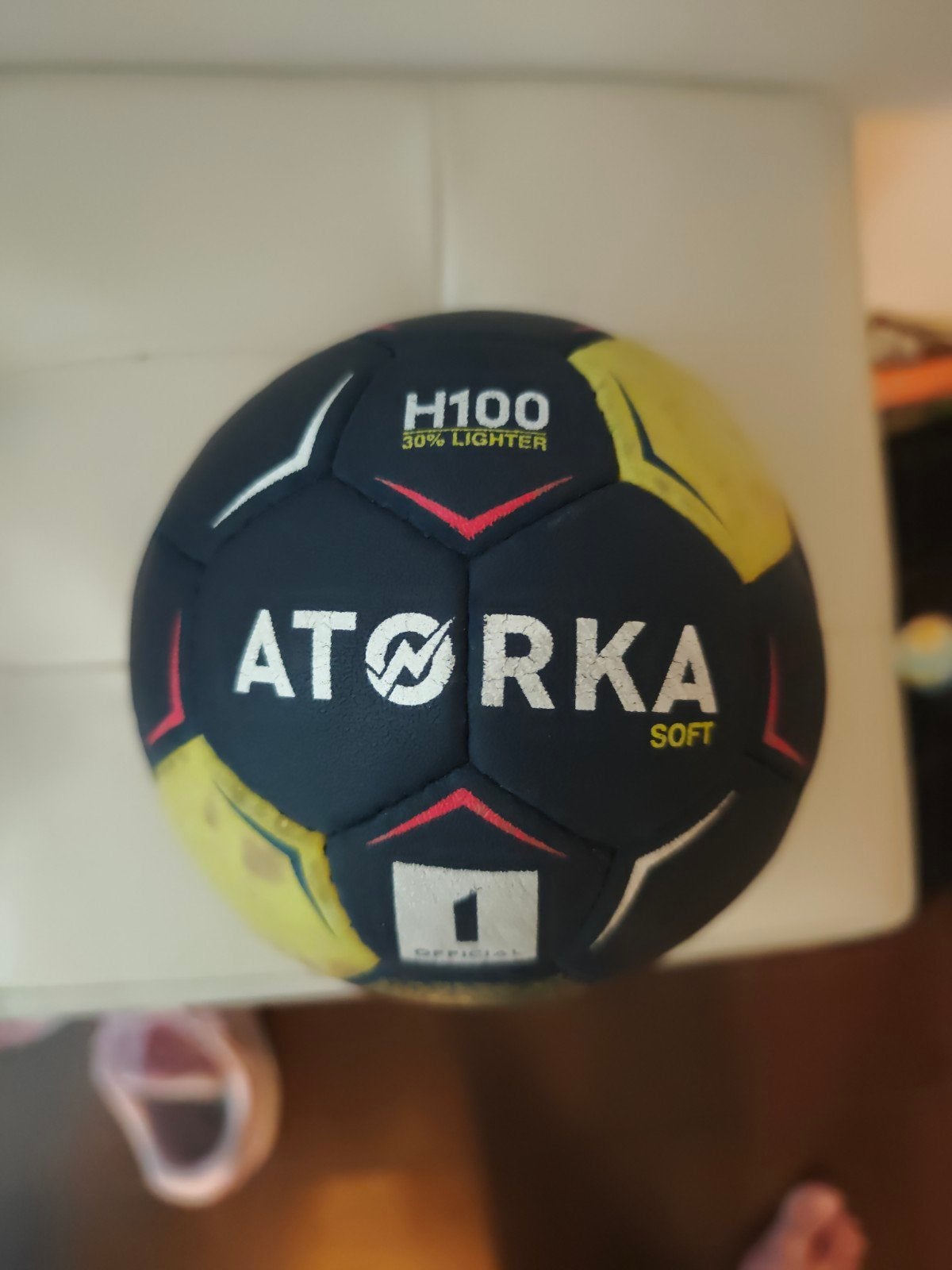 Atorka H100 Soft Handbal Maat 1, Sport en Fitness, Ophalen, Zo goed als nieuw, Bal