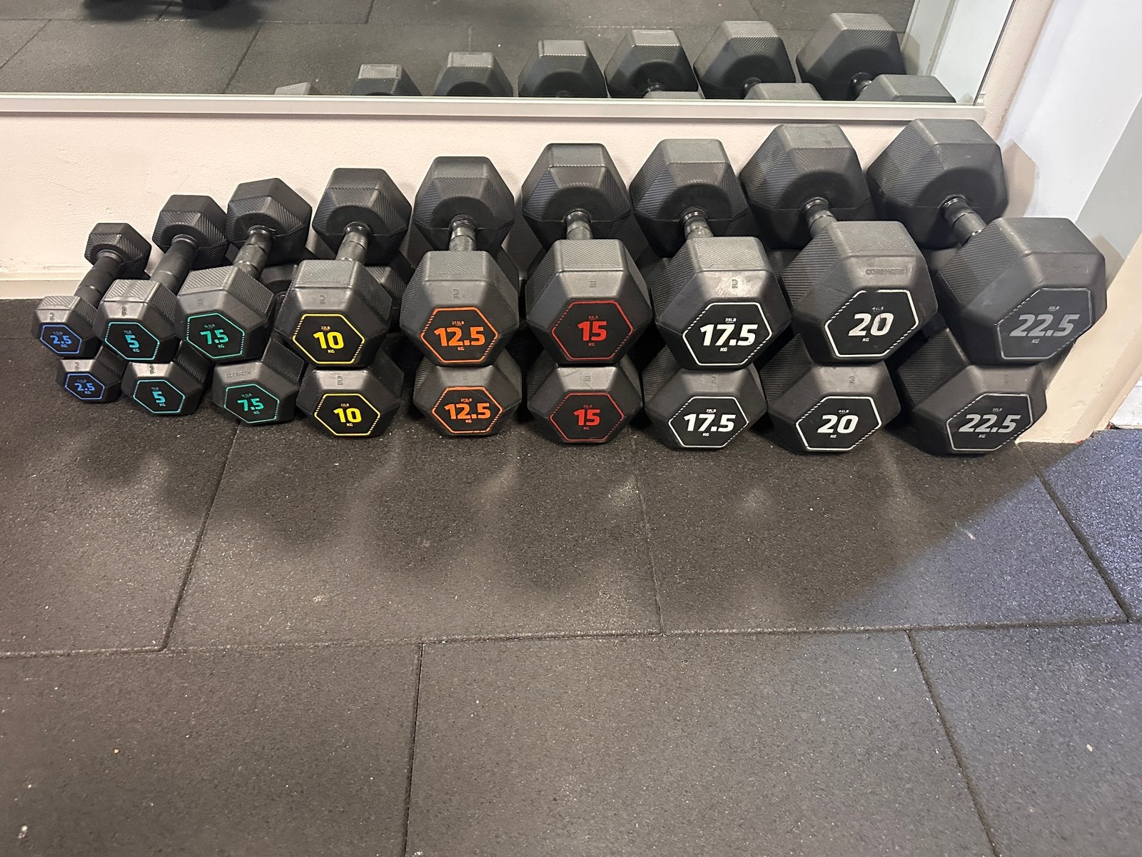 Corength Hex Dumbell Set 2,5-22,5kg, Ophalen, Zo goed als nieuw, Dumbbell
