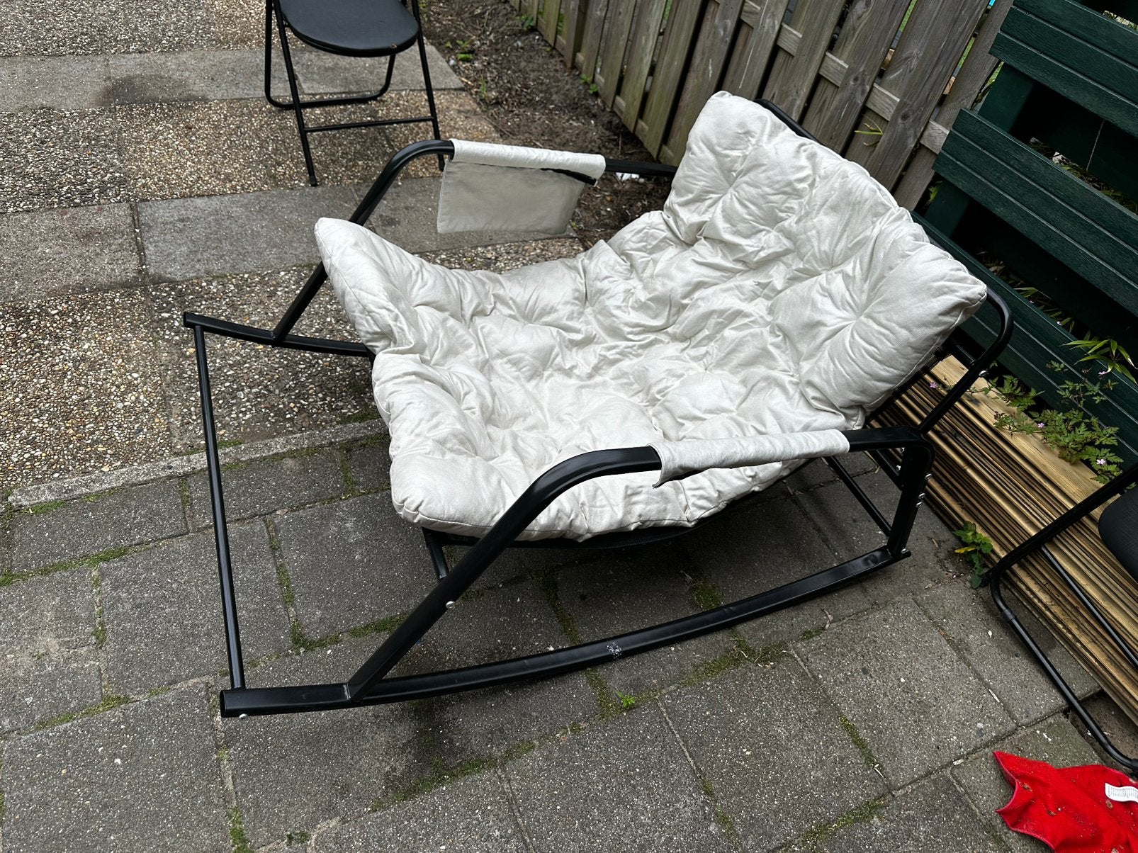 Schommelstoel relaxstoel buiten stoel, Ophalen of Verzenden, Zo goed als nieuw