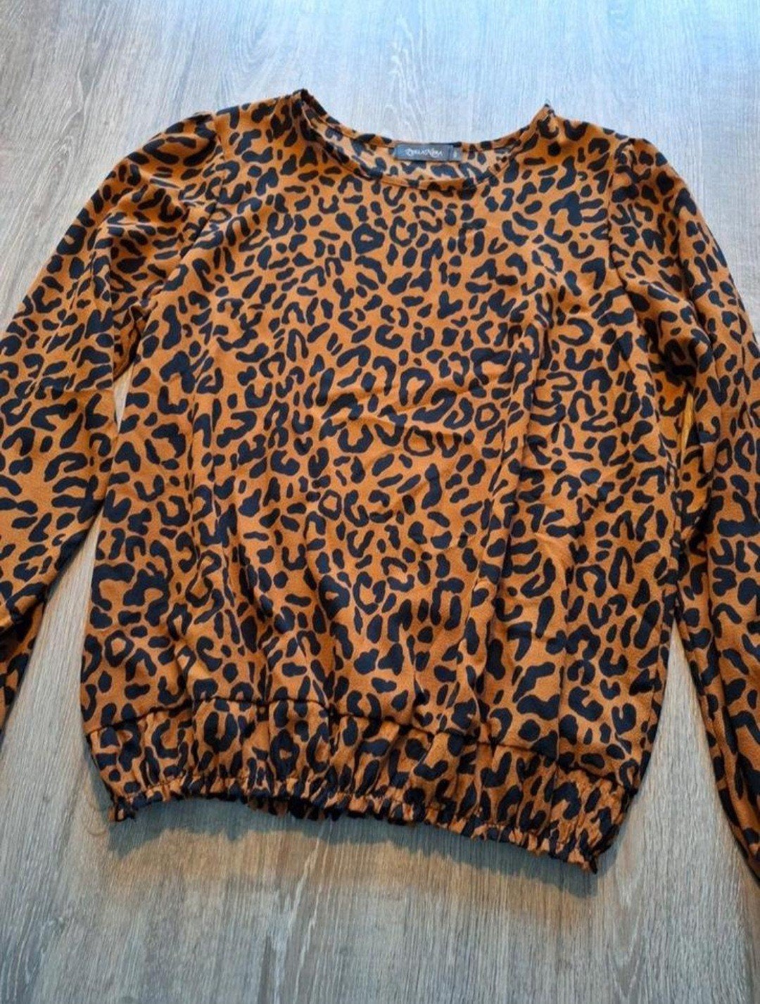 perla nera panter top blouse mt m 38 40, Perla, Ophalen of Verzenden, Maat 38/40 (M), Bruin