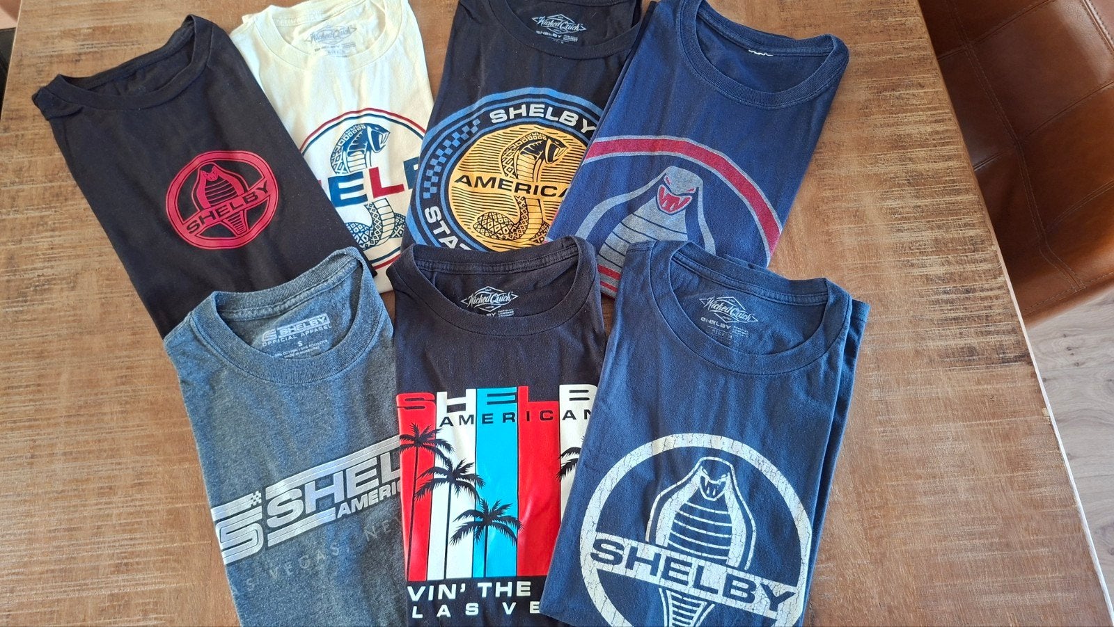 7 Shelby American t-shirts maat S, Kleding | Heren, Ophalen of Verzenden, Gedragen, Maat 46 (S) of kleiner