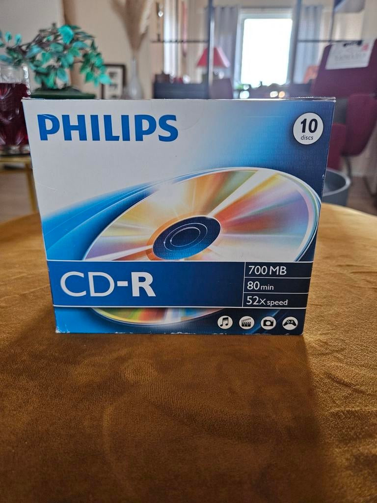 Philips CD-R Schijven 700MB/80min 52x - 10 stuks Nieuw, Computers en Software, Beschrijfbare discs, Nieuw, Cd, Ophalen