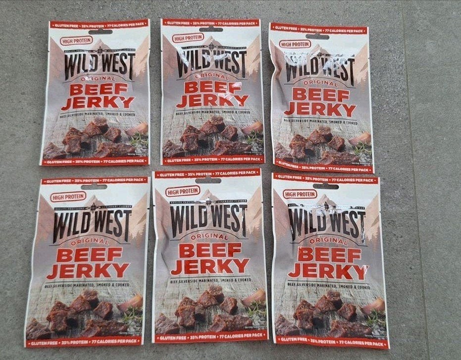 Zes zakjes Beef jerky merk wild West., Ophalen of Verzenden