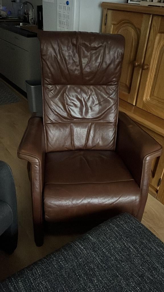 Fauteuil Relax Electrisch, Ophalen, Gebruikt, 75 tot 100 cm, Leer