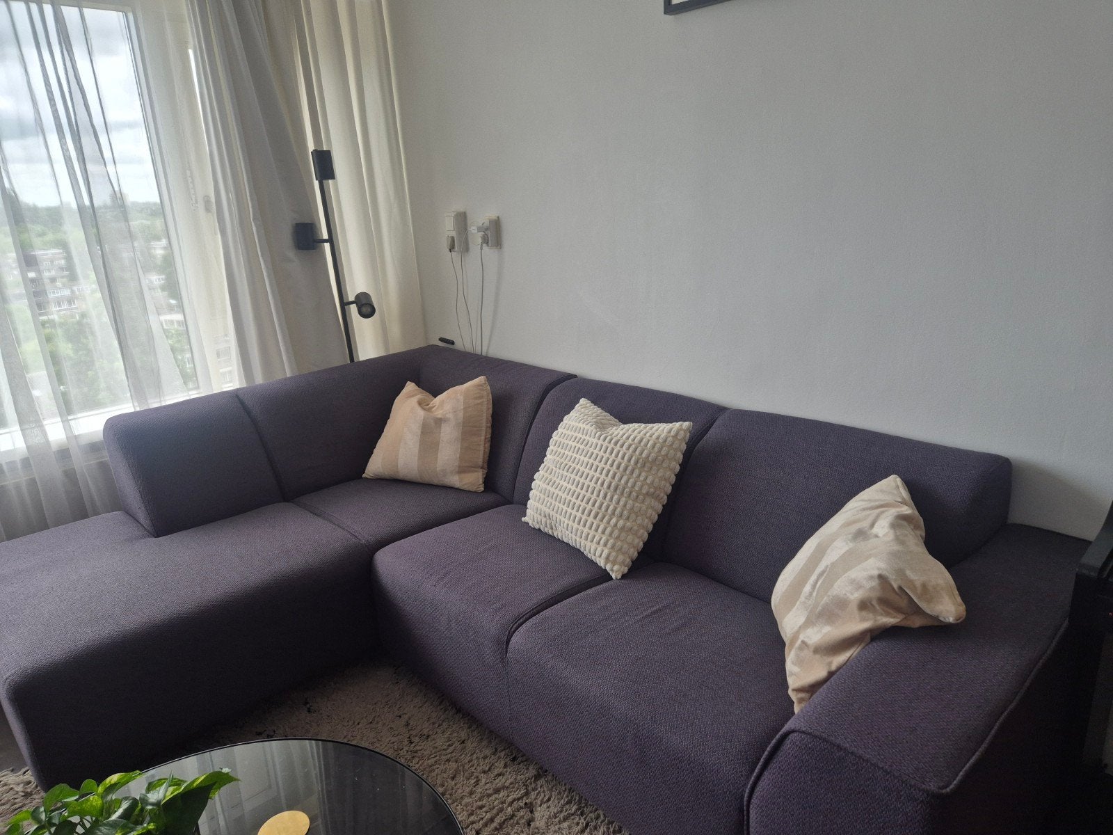 Comfortabele hoekbank, 245x175 cm, diepte 57 cm, Huis en Inrichting, Ophalen, Gebruikt, Minder dan 75 cm, Hoekbank