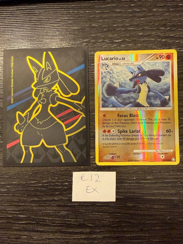 Lucario lv. 35 2008 61/146, Ophalen of Verzenden, Zo goed als nieuw, Losse kaart, Foil