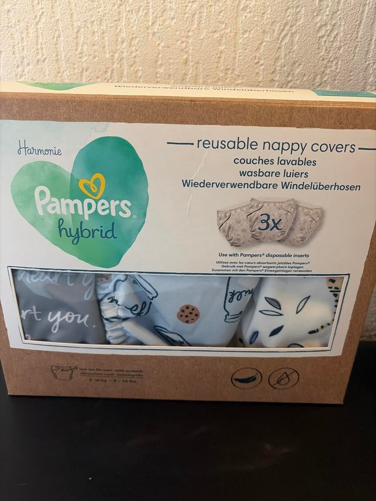 Pampers Hybrid herbruikbare luier cover wasbaar - 3 stuks, Kinderen en Baby's, Kinderspulletjes, Nieuw, Ophalen