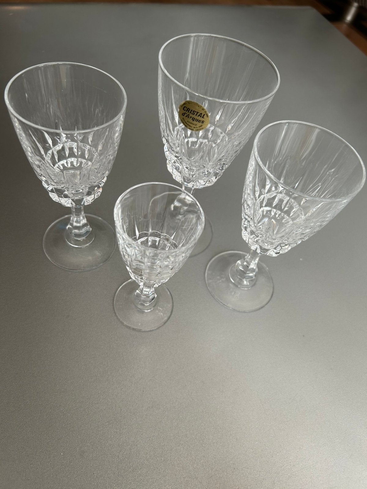 4 Cristal d’ Arques  glazen model Pompadour, Ophalen of Verzenden, Zo goed als nieuw, Overige typen