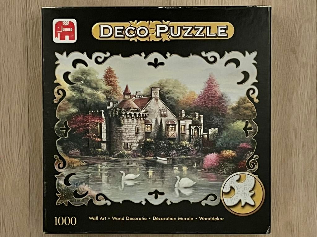 Jumbo Deco Puzzel ‘Hidden Lake Chateau’ 1000 stukjes, Ophalen of Verzenden, 500 t/m 1500 stukjes, Zo goed als nieuw, Legpuzzel