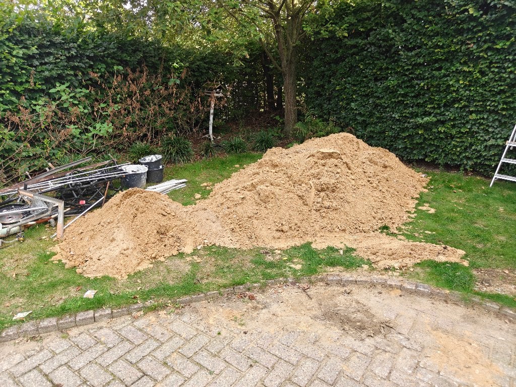 Gratis - Gele grond, Ophalen, Zo goed als nieuw, Straatzand
