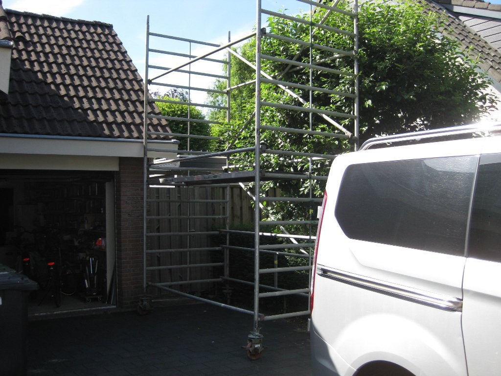 Rolsteiger merk Layer, Doe-het-zelf en Verbouw, Steigers, Ophalen, Gebruikt, Rolsteiger of Kamersteiger, 5 meter of hoger