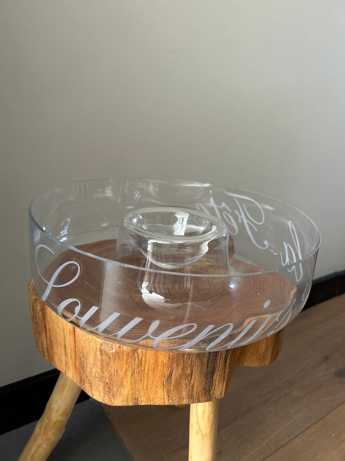 Riviera Maison - 'Souvenirs de la Fête', Ophalen, Schaal, Rond, Glas