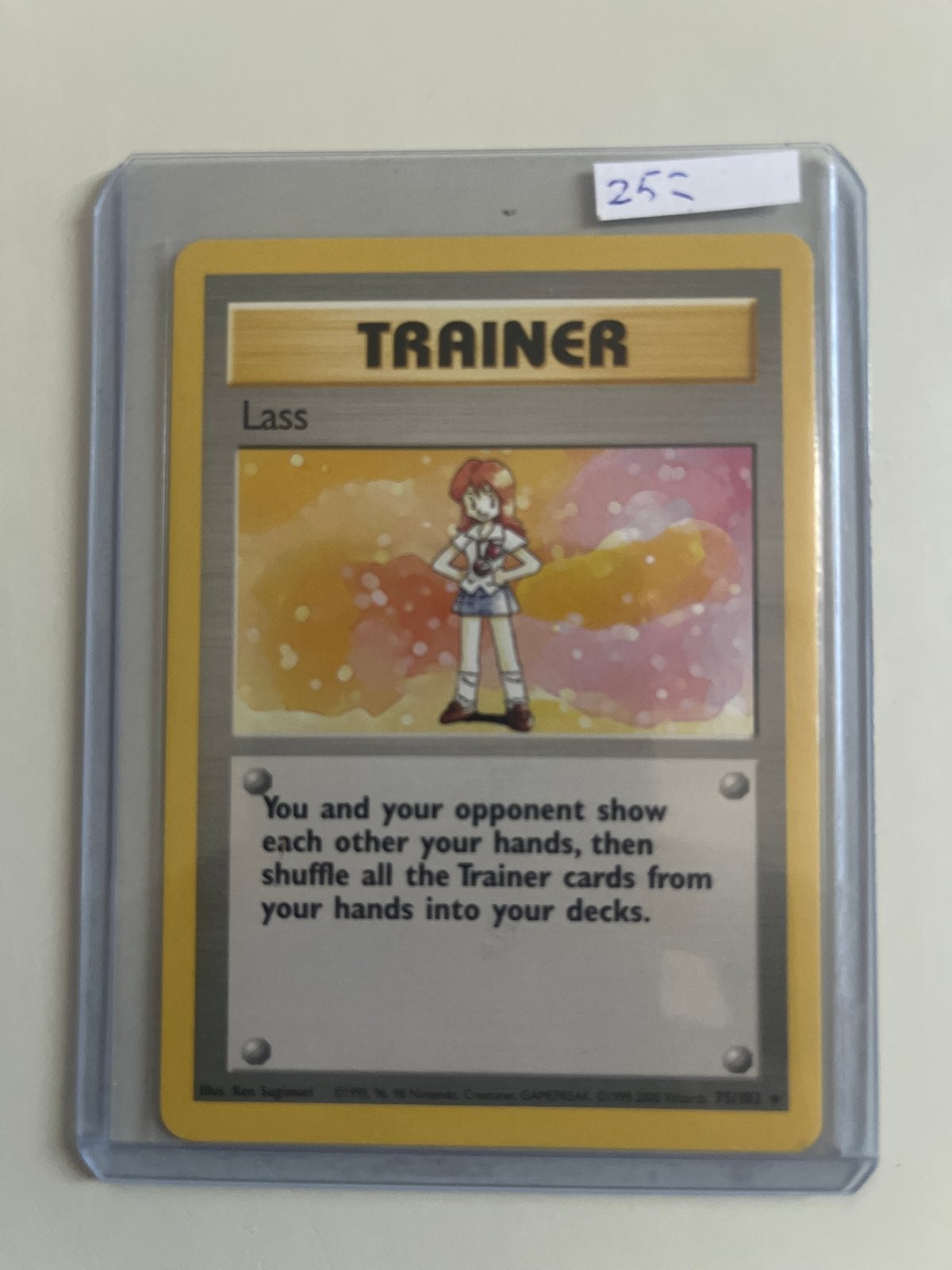 Pokémon TCG Trainer Lass Kaart (Base Set) - Vintage, Ophalen of Verzenden, Gebruikt, Losse kaart
