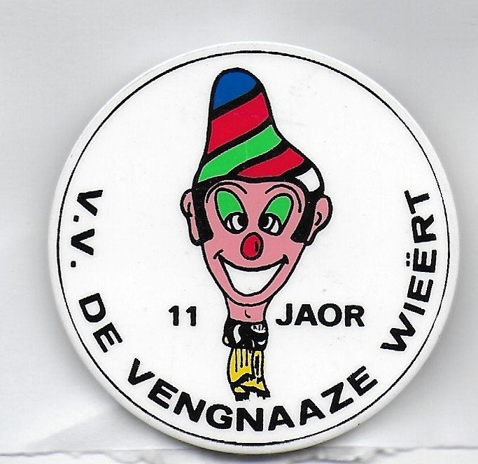 Button 11 jaar VV De Vengnaaze Wieert Weert ( 3 ), Ophalen of Verzenden, Zo goed als nieuw, Overige onderwerpen