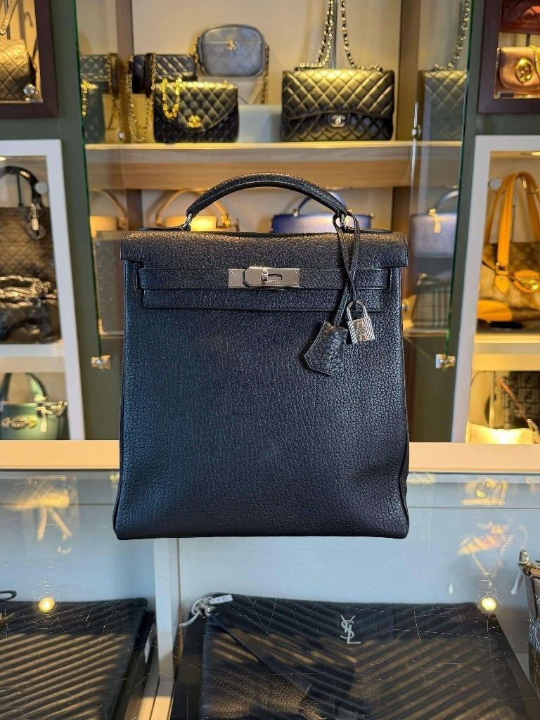 Hermès Kelly Ado GM, Ophalen, Zo goed als nieuw, Zwart, Overige typen