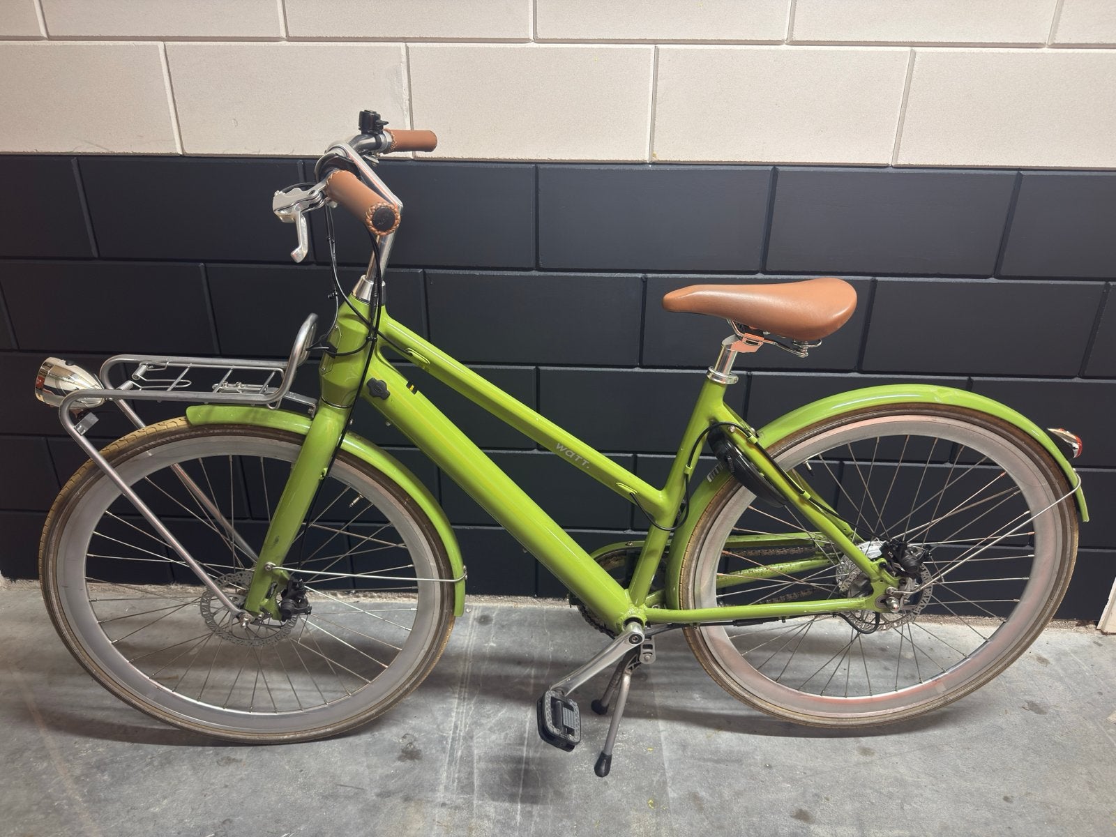 Watt Boston elektrische stadsfiets – Groen – Framemaat 48, 47 tot 51 cm, Ophalen, Gebruikt, Overige merken