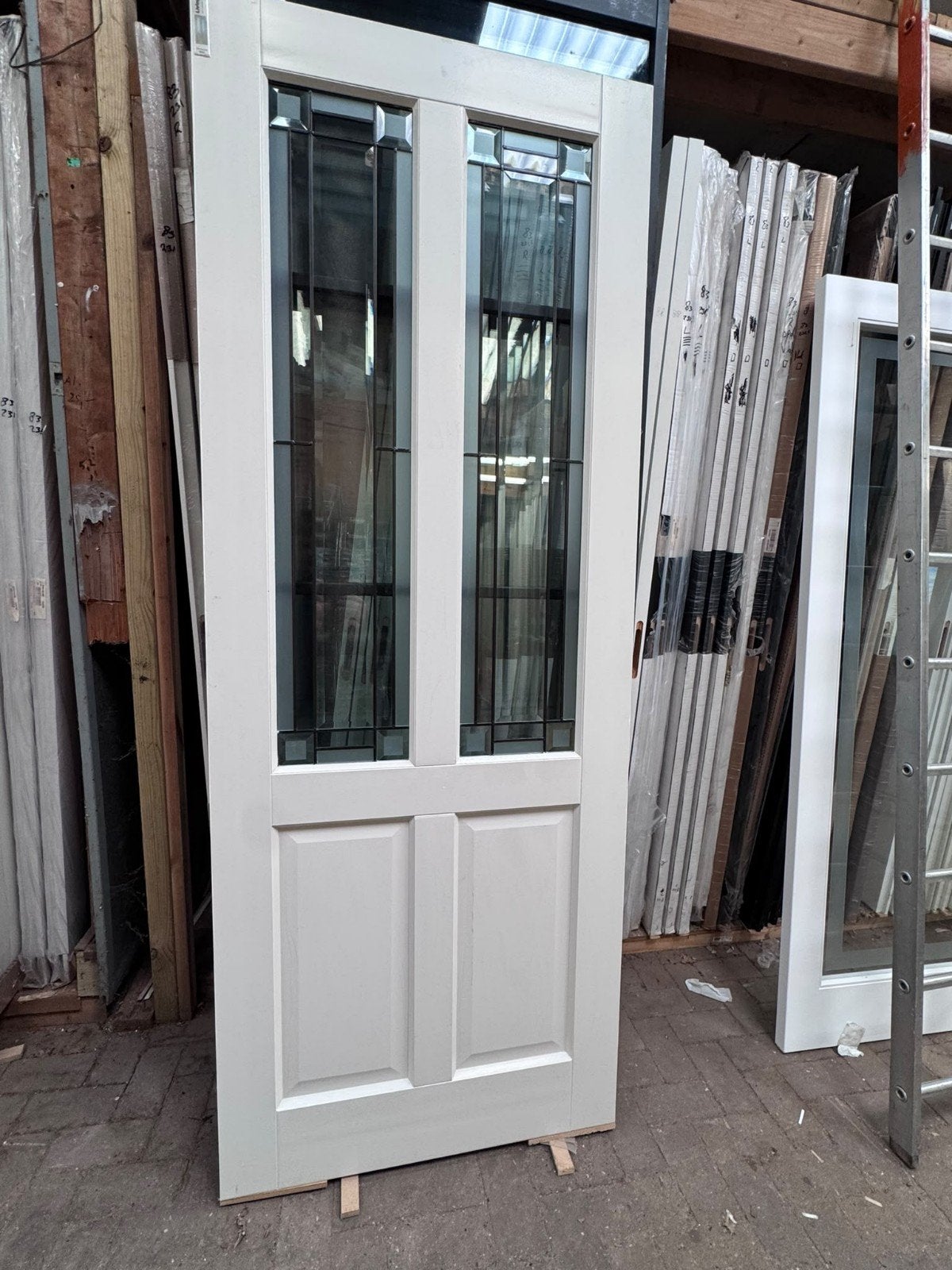 binnendeur 88x230cm stomp glas in lood AD1
