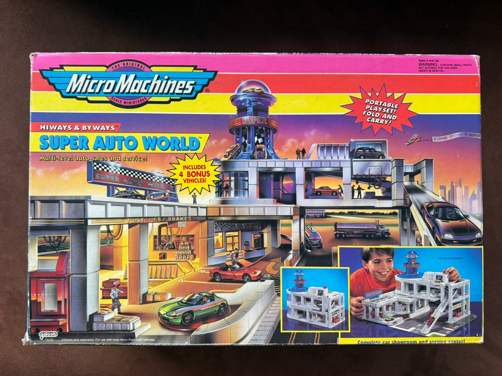 Galoob Micro Machines Super Auto World uit de jaren 90, Ophalen of Verzenden, Zo goed als nieuw, Overige formaten