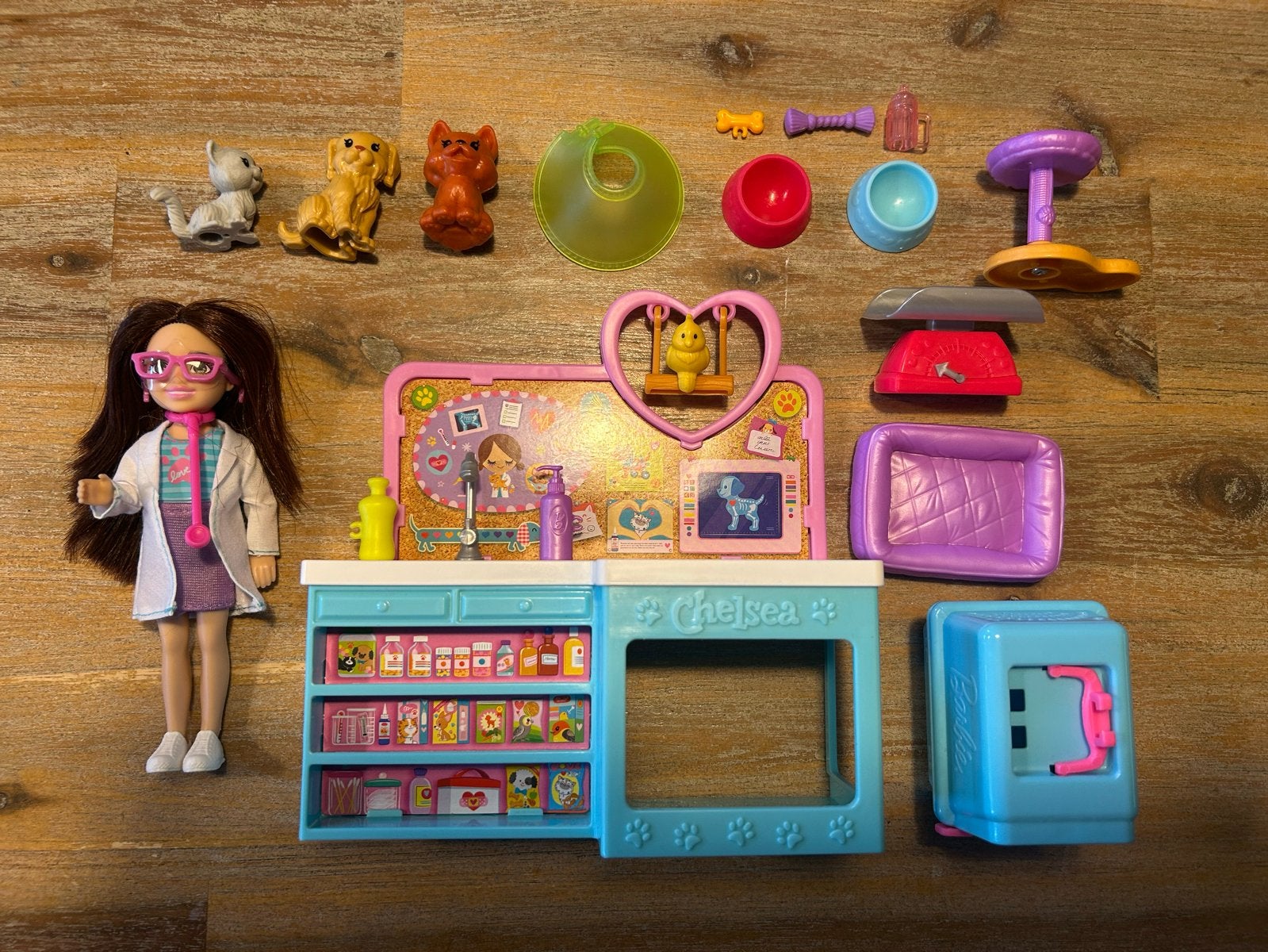 Barbie Chelsea Dierenarts Speelset met Pop en Accessoires, Ophalen of Verzenden, Zo goed als nieuw, Barbie