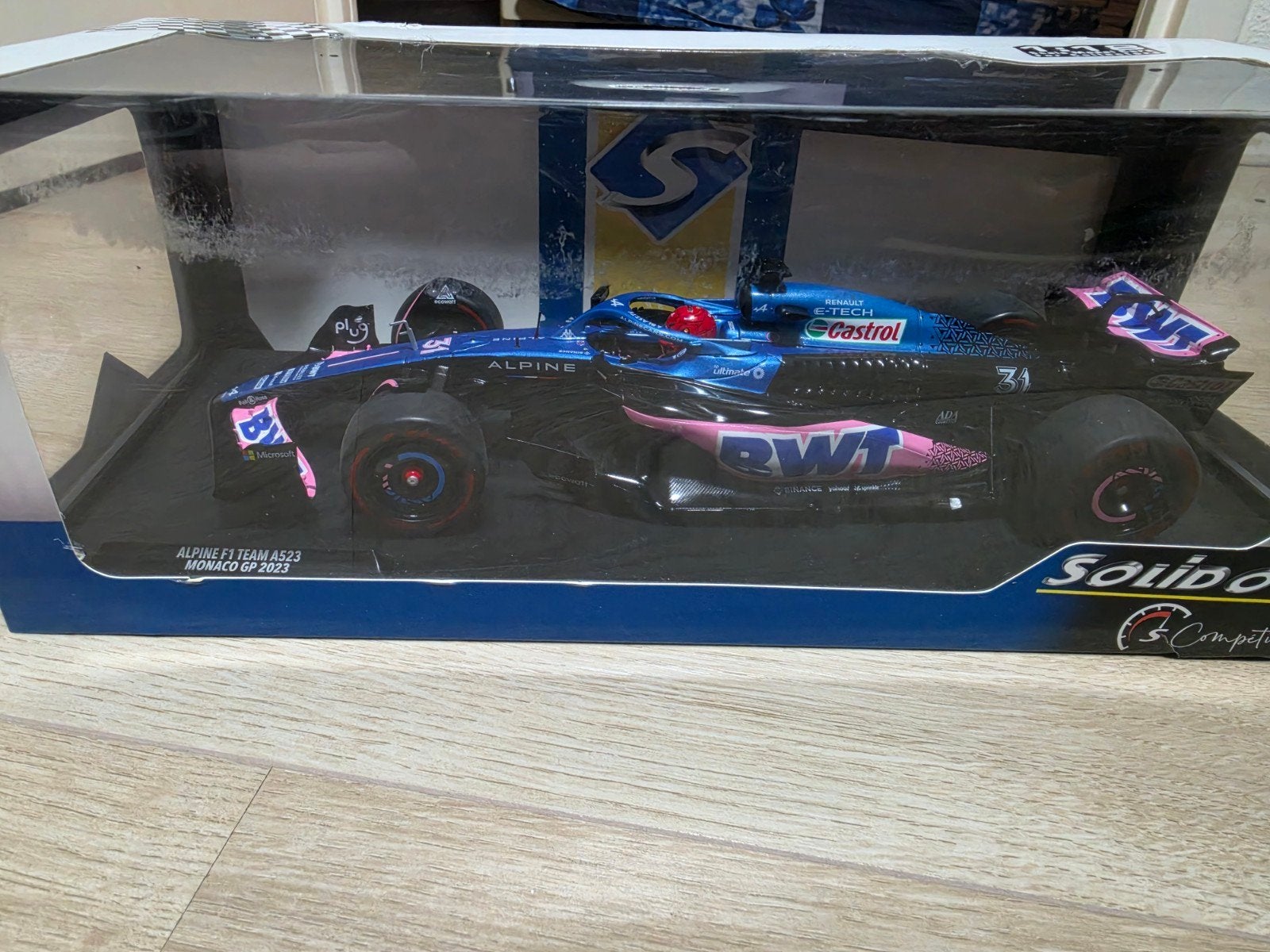 Solido Alpine F1 Team AS23 Monaco GP 2023 schaalmodel, Ophalen of Verzenden, Nieuw, Auto, Overige merken
