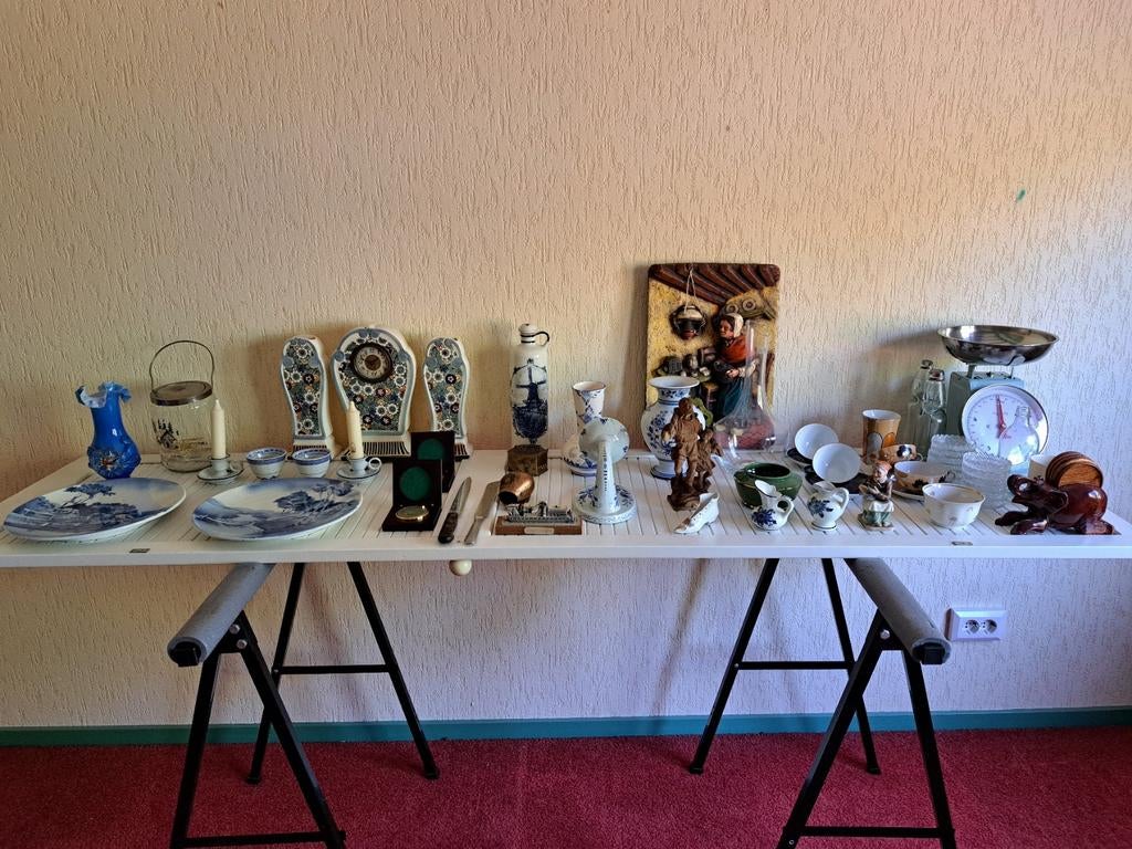 Diverse verzameling van Delfts blauw en antieke items, Antiek en Kunst, Antiek | Porselein, Ophalen of Verzenden