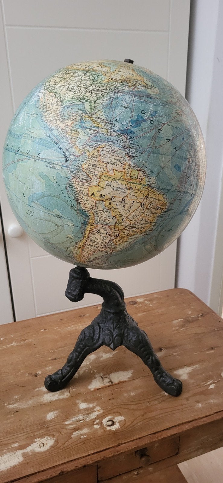 Antieke Wereldbol Jaren '30 - Decoratief Stuk, Ophalen of Verzenden