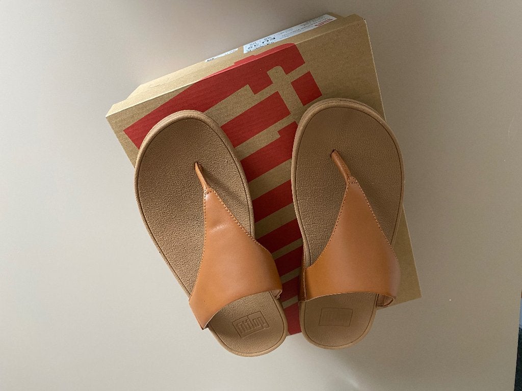 Leren Fitflops maat 39, Kleding | Dames, Schoenen, Slippers, Bruin, Ophalen of Verzenden, Zo goed als nieuw