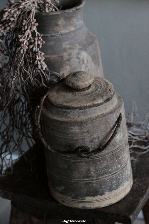 Nepalese kruiken /Nepalese potten met deksel, Www.jufbrocante.nl, Www.jufbrocante.nl, Nieuw, Ophalen of Verzenden