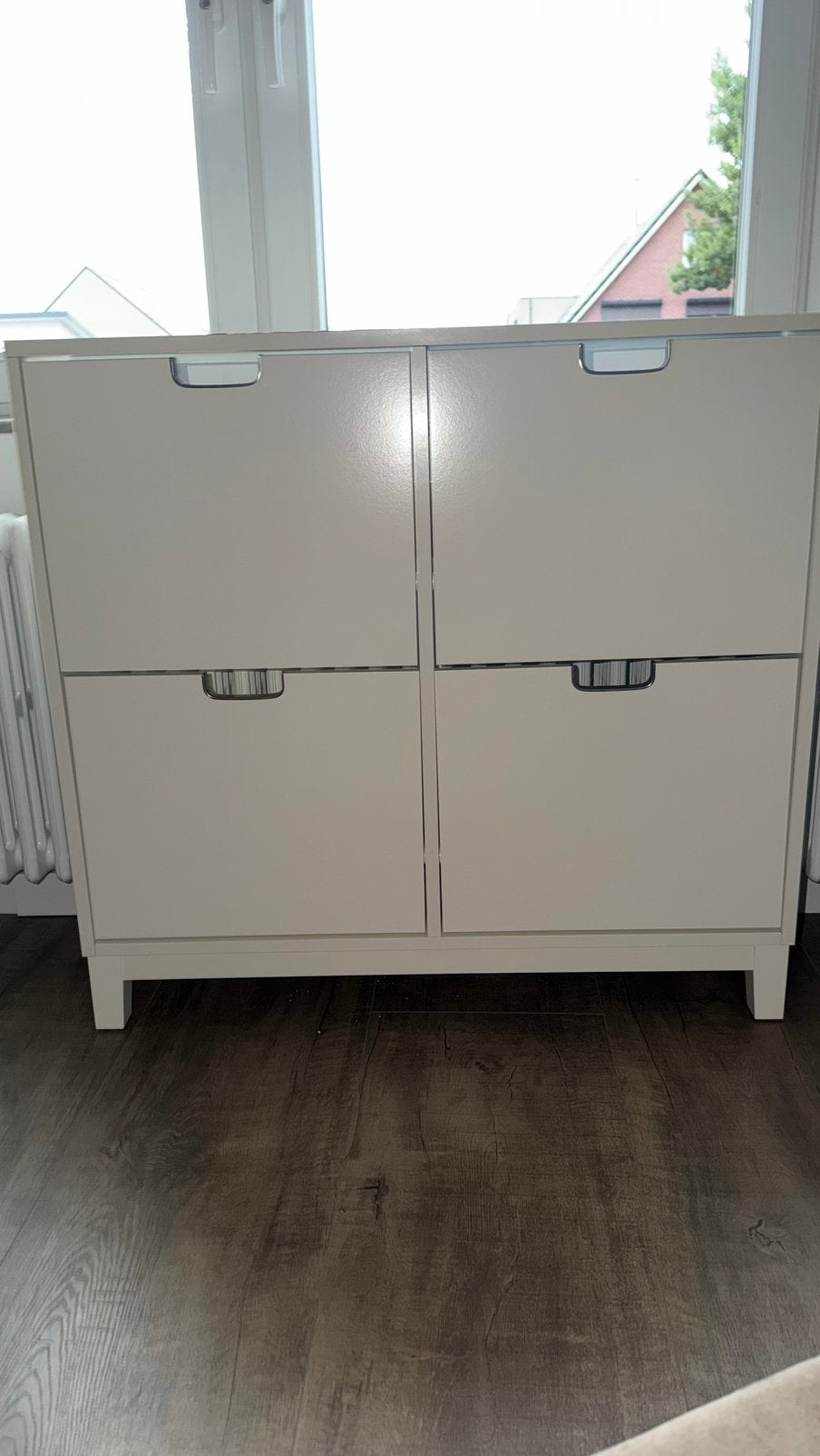 Schoenenkast 4 vakken, wit, 96x17x90 cm, Ophalen, Zo goed als nieuw