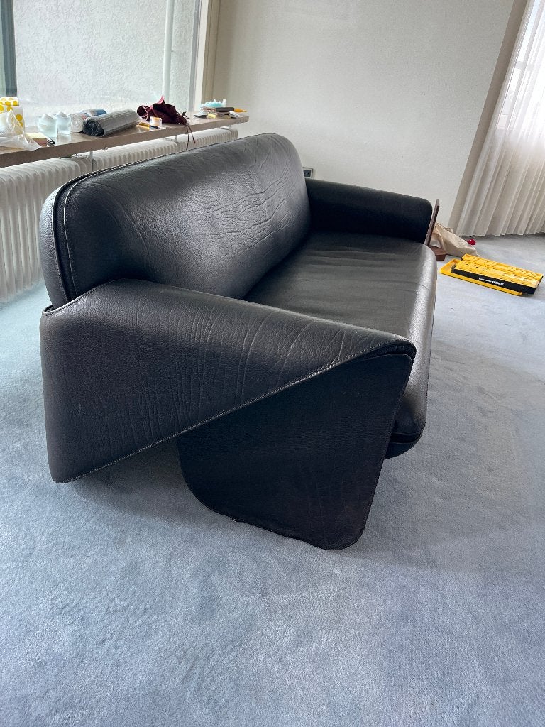 De Sede bank + 2 stoelen, Huis en Inrichting, Banken | Bankstellen, Ophalen, Gebruikt, Tweepersoons, Rechte bank