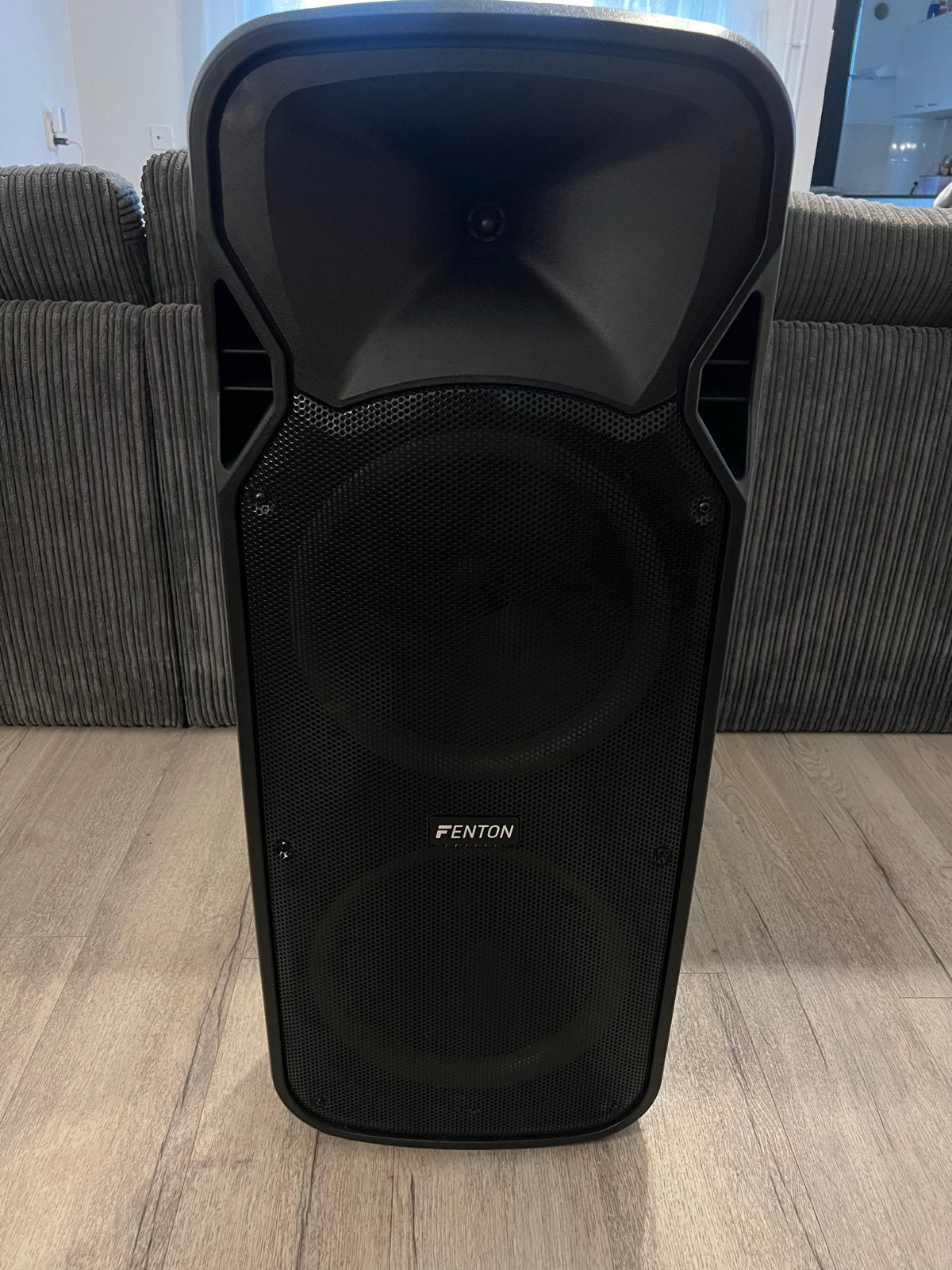 Fenton FT212LED Draagbaar Geluidssysteem met Microfoons, Overige merken, Verzenden, Overige typen, Zo goed als nieuw