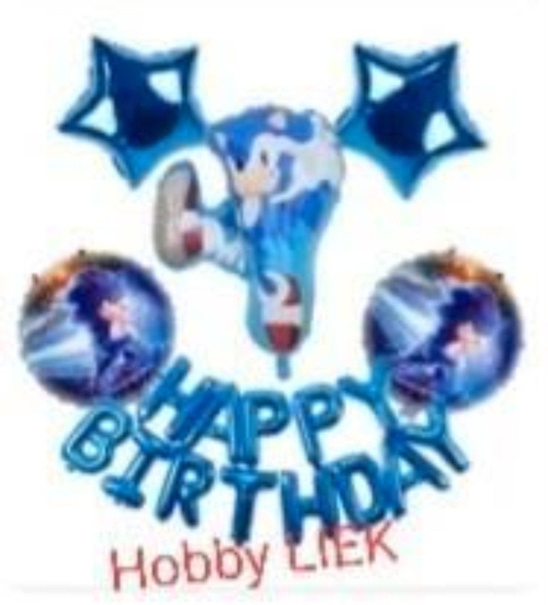 sonic happy birthday ballonnen set nr S498, Hobby en Vrije tijd, Feestartikelen, Ophalen of Verzenden, Nieuw, Versiering, Verjaardag
