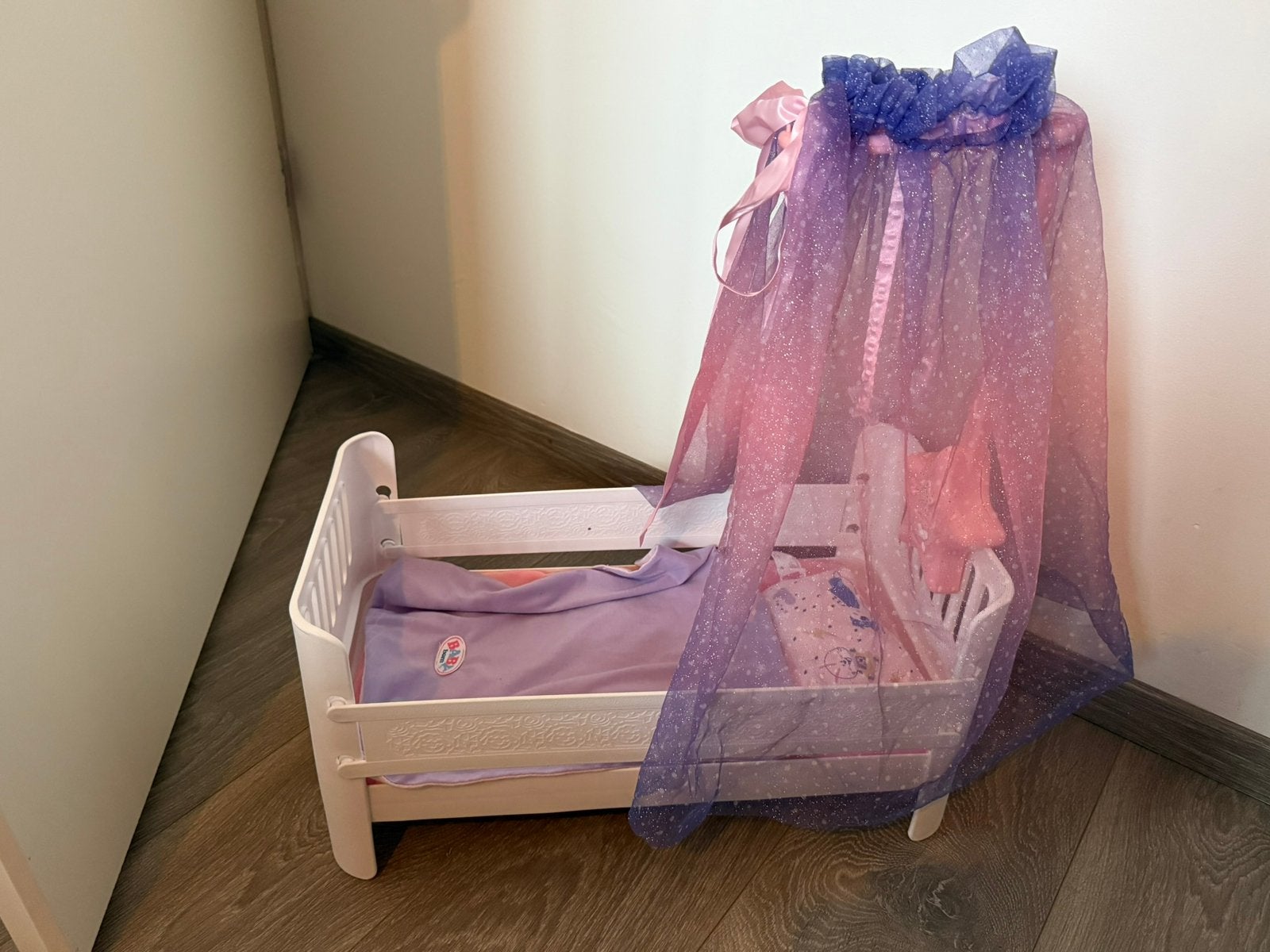 Baby Annabell Sweet Dreams hemelbed – licht en muziek, Ophalen, Zo goed als nieuw, Babypop