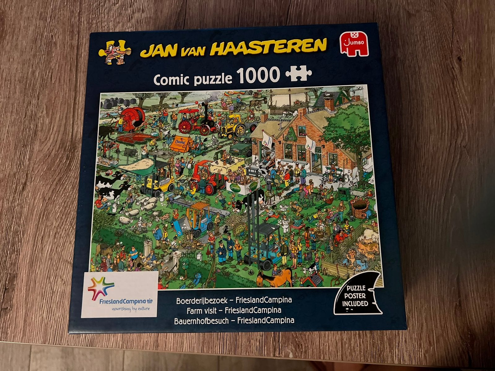 Jan van Haasteren Boerderijbezoek – 1000 stukjes – €10, Ophalen of Verzenden, 500 t/m 1500 stukjes, Zo goed als nieuw
