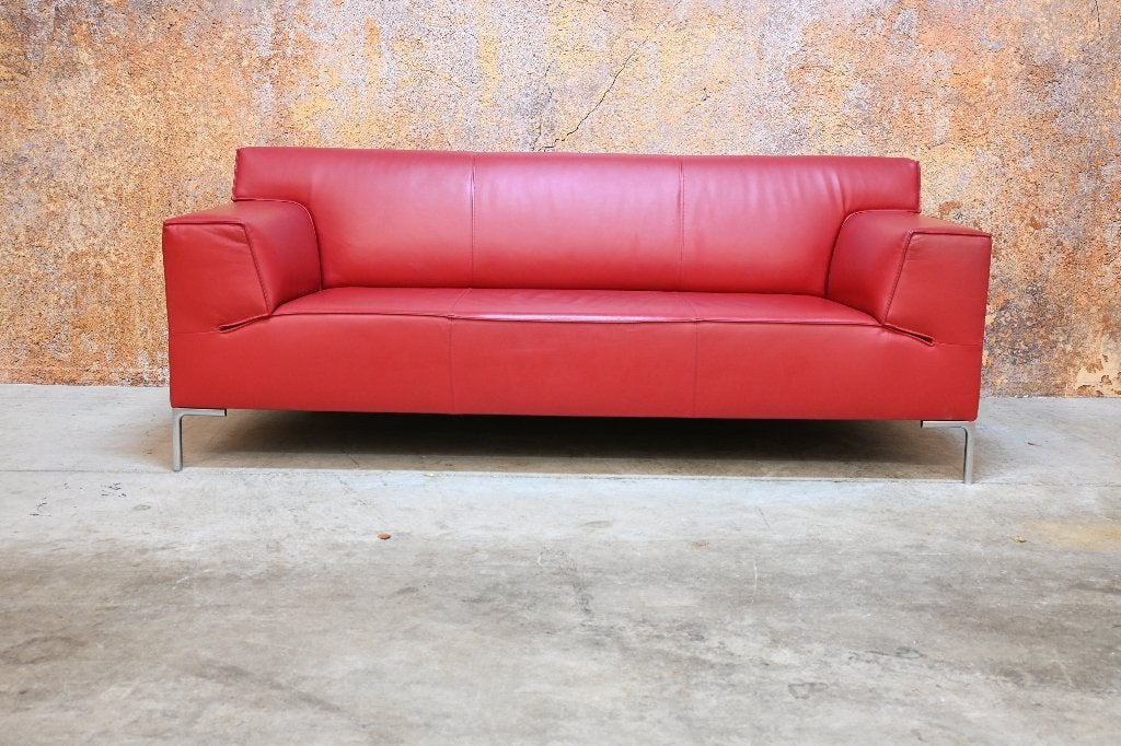 ZGANieuw rode leren Design on Stock Bloq bank