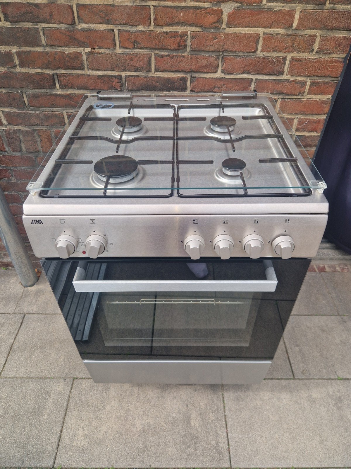 Etna gasfornuis met oven, Witgoed en Apparatuur, Fornuizen, Ophalen, Gebruikt, 60 cm of meer, 4 kookzones