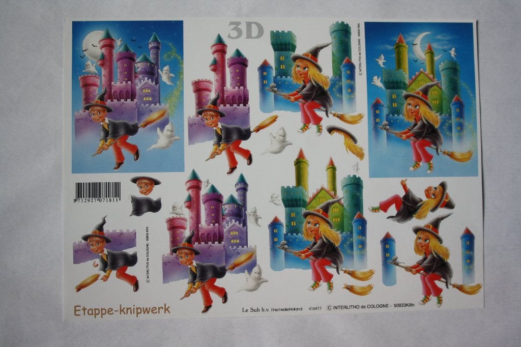 Knipvel 3D etappeknipwerk fantasie 9107, Ophalen of Verzenden, Nieuw, Fantasie, Knipvel