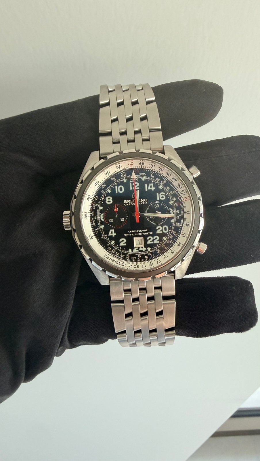 Breitling Chrono-Matic 44mm Ref. A22360 – Full Set 2009 –, Sieraden, Tassen en Uiterlijk, Horloges | Heren, Staal, Breitling, Breitling