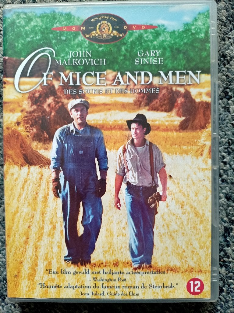 Of Mice and Men - Klassiek drama met John Malkovich, Waargebeurd drama, Nederlands, Ophalen of Verzenden, Zo goed als nieuw